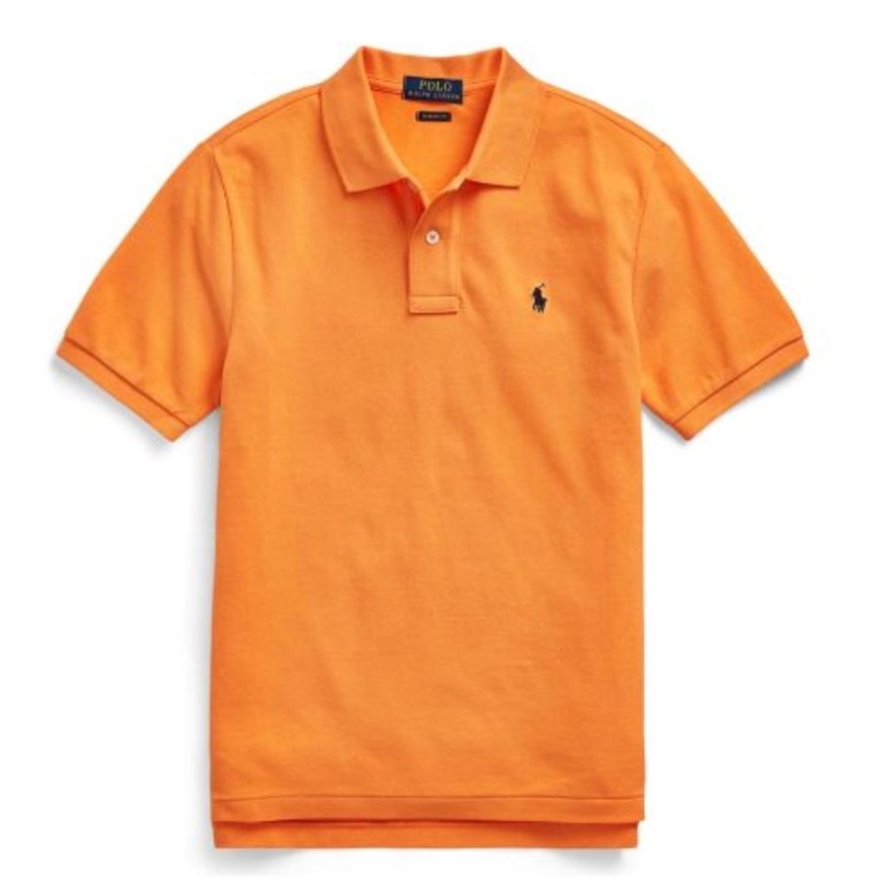 Ralph Lauren Orange Boys Cotton Mesh Polo Shirt
